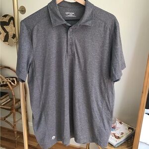 UNTUCKit Heathered Grey Polo Size Large